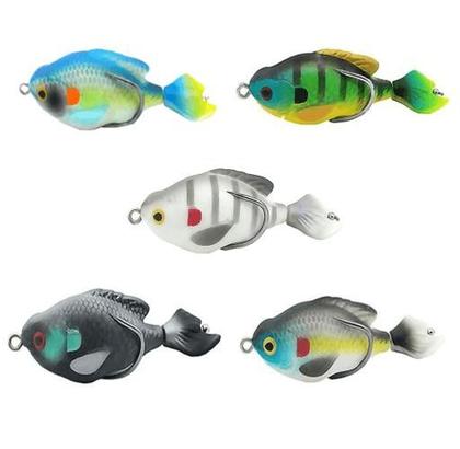 Imagem de Kit 5 Isca Artificial Pesca Whopper Helice Traira C/ Estojo 741
