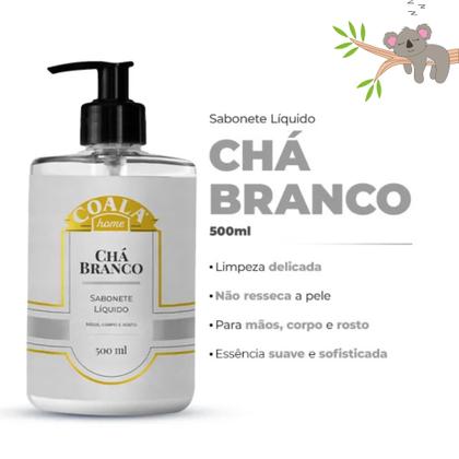 Imagem de Kit 5 Itens Coala Chá Branco Essencia 10ml, Difusor 100ml, Limpador 120ml, Odorizante Tecidos 260ml, Sabonete 500ml. Aromatização Completa