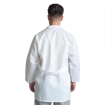 Imagem de Kit 5 Jaleco ¾ Manga Longa Unissex com Gola e 3 Bolsos Branco