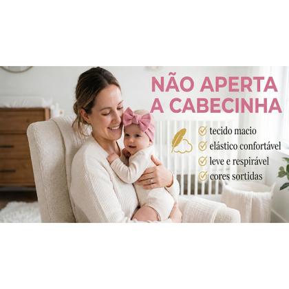 Imagem de Kit 5 Laços de Bebe Menina Turbante de Bebe Lacinhos Bebe