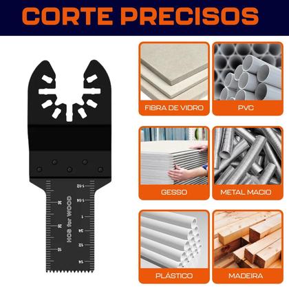 Imagem de Kit 5 Lâmina Para Serra Oscilante Multiferramenta Multicorte