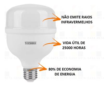 Imagem de Kit 5 Lâmpada High Led 20w Quente Amarela 3000k Taschibra