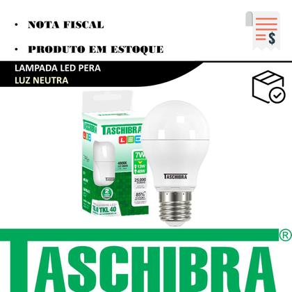 Imagem de Kit 5 Lampada Led Bulbo PERA 7w E27 Branco Neutro 4000K