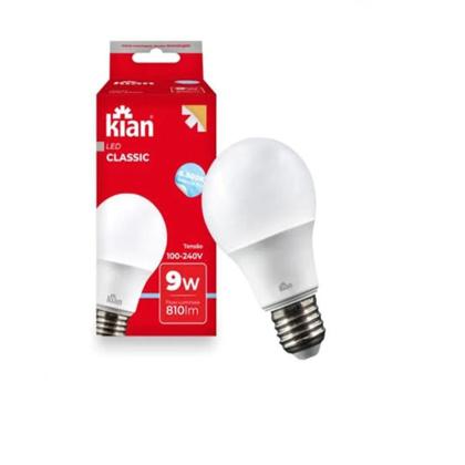 Imagem de Kit 5 Lâmpadas Bulbo Led 9w Branco Frio 6500k Bivolt kian Cor Da Luz Branco-frio