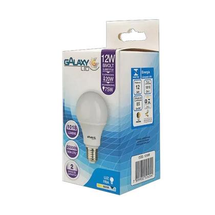 Imagem de Kit 5 Lâmpadas LED A60 12W 6500K Galaxy Luz Branca Fria E27 Bivolt
