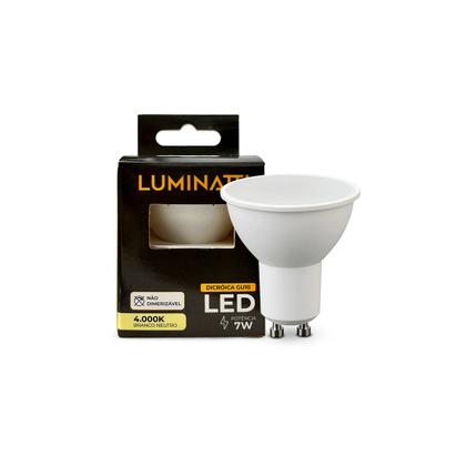 Imagem de Kit 5 Lâmpadas Led Dicroica GU10 MR16 7W Bivolt 2700K / 4000K / 6000K Luminatti