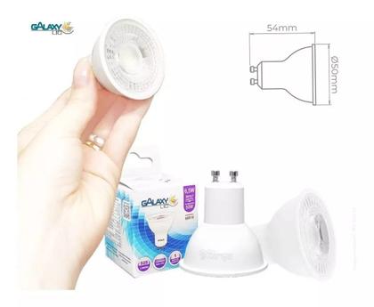 Imagem de Kit 5 Lâmpadas Led Dicroica Mr16 Gu10 6,5w Bivolt Galaxy