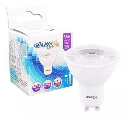 Imagem de Kit 5 Lâmpadas Led Dicroica Mr16 Gu10 6,5w Bivolt Galaxy