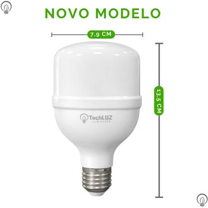 Imagem de Kit 5 Lâmpadas Led Super Bulbo 50w Alta Potência Bivolt Branco Frio Techluz