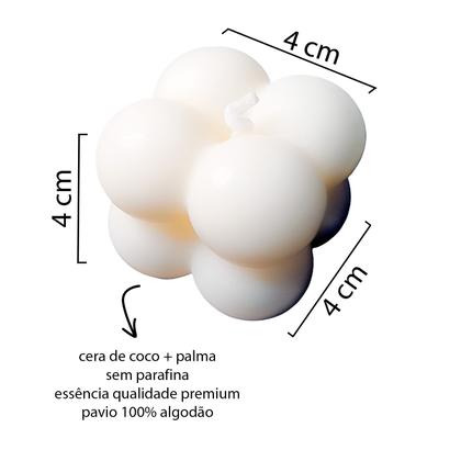 Imagem de Kit 5 Lembrancinhas Vela Aromatica Mini Bubble Na Caixinha