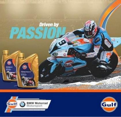 Imagem de Kit 5 Litros Óleo Gulf 15W50 100% Sintético Premium Motos 4T