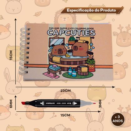 Imagem de Kit 5 Livros Para Colorir Infantil + Canetinhas Boobie Goods