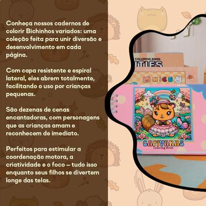 Imagem de Kit 5 Livros Para Colorir Infantil + Canetinhas Boobie Goods