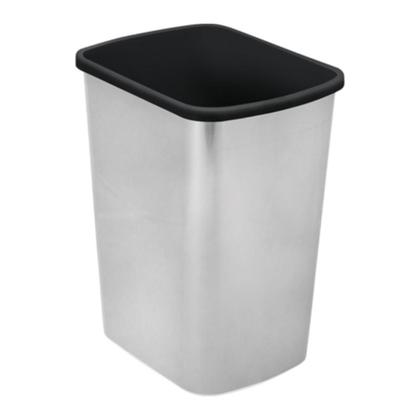 Imagem de Kit 5 Lixeira Sem Tampa 10L Label Plástico Pintura Tipo Inox