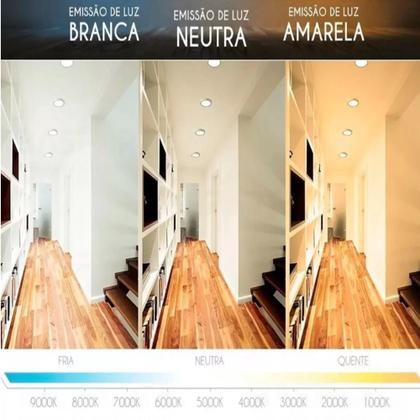 Imagem de Kit 5 Luminária Branca Trilho Spot Led 20W 3500K Branco Quente