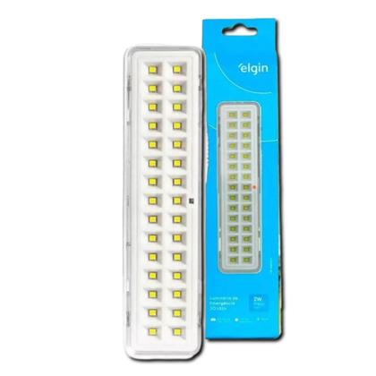 Imagem de Kit 5 Luminária De Emergência Autônoma De Leds 30l 2w Elgin