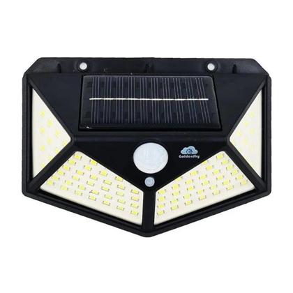 Imagem de Kit 5 Luminárias Solar Parede 100led Sensor Presença 3 Funções