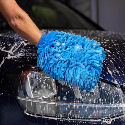 Imagem de kit 5 Luvas de Microfibras para Limpeza e Lavagem Automotiva