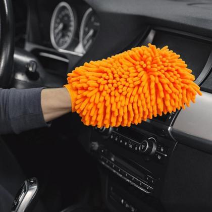 Imagem de kit 5 Luvas de Microfibras para Limpeza e Lavagem Automotiva