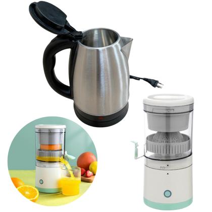 Imagem de Kit 5 - Mamãe de Ouro - Chaleira Jarra Elétrica + Espremedor Elétrico Portátil
