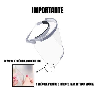 Imagem de Kit 5 Máscara Protetor Facial Transparente Confortável
