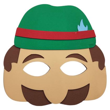 Imagem de Kit 5 Máscaras em EVA Fantasia Infantil Brincadeira Lenhador