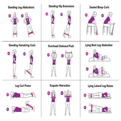 Imagem de Kit 5 Mini Band Elastico Academia Fit Treino Funcional Exercício