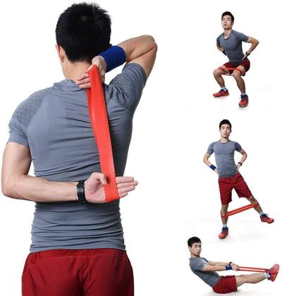 Imagem de  Kit 5 Mini Bands Borracha Elastico Extensor Super Bands