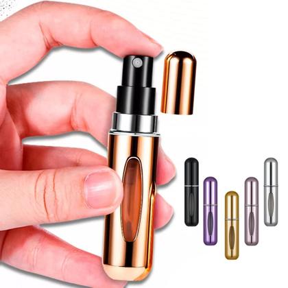 Imagem de Kit 5 Mini Frasco Spray Porta Perfume 5ml Para Viagem Mala Bolsa