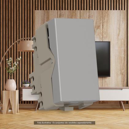 Imagem de Kit 5 Módulo Interruptor Simples 10a Gris Infiniti Margirius