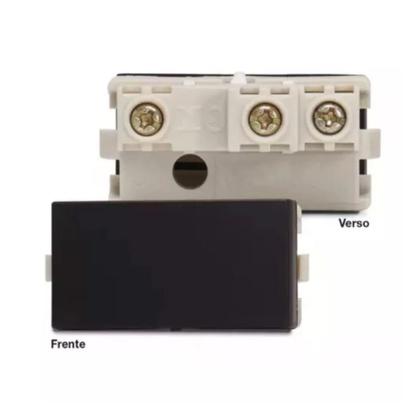 Imagem de Kit 5 Módulos Interruptor Simples Ebony Clean Margirius 16810