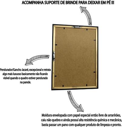 Imagem de Kit 5 Molduras Quadros A4 Certificados Diplomas Decorativos