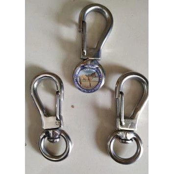 Imagem de Kit 5 Mosquetão Aço Inox Profissional Engate Rápido suporta