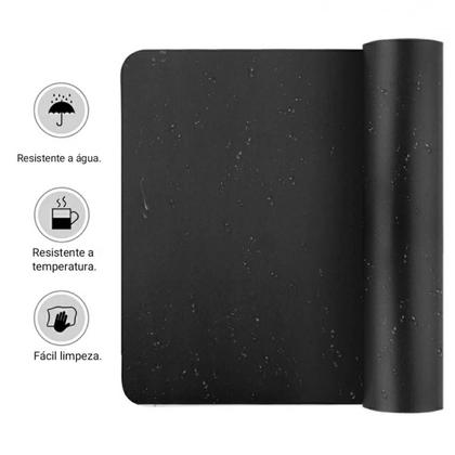 Imagem de Kit 5 Mouse Pad 70X30Cm Grande Tapete De Mesa Slim Preto