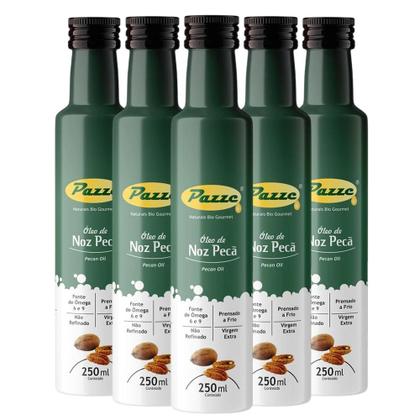 Imagem de Kit 5 Óleo de Noz Pecã Extra Virgem Pazze 250ml