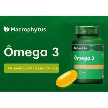 Imagem de Kit 5 Ômega 3 Óleo de Peixe 540mg EPA 360mg DHA Livre Metais Pesados 120 Cápsulas Macrophytus