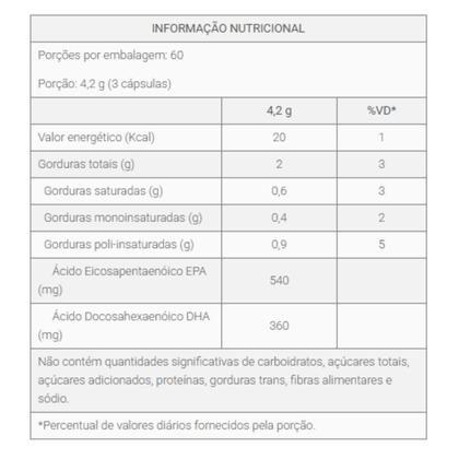Imagem de Kit 5 Ômega 3 Óleo de Peixe 540mg EPA 360mg DHA Livre Metais Pesados 120 Cápsulas Macrophytus