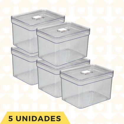 Imagem de Kit 5 Organizadores De Aliemntos Multiuso Armario Geladeira