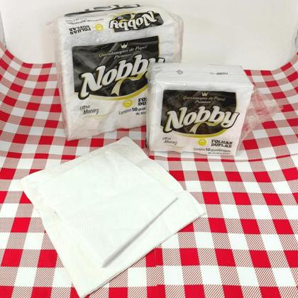 Imagem de Kit 5 Pacotes de Guardanapo 21x22 Folha Dupla Nobby pacote com 50 folhas