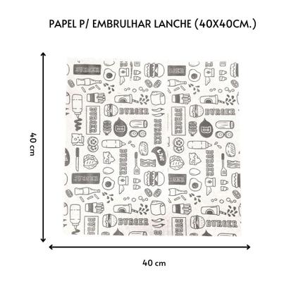 Imagem de Kit 5 Pacotes de Papel Acoplado Para Lanche 40x40 - 2000 Folhas