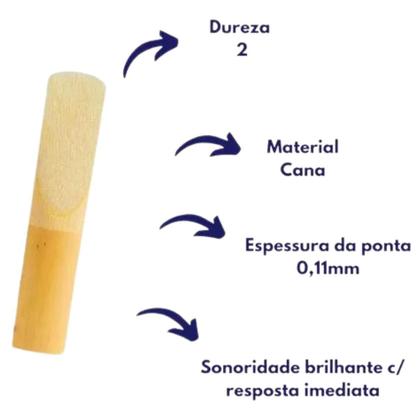 Imagem de Kit 5 Palhetas Sax Tenor 2 Java Sr262 Vandorem 2229