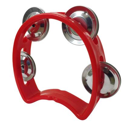 Imagem de Kit 5 Pandeiros Meia Lua Infantil Vermelho New York