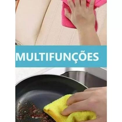 Imagem de Kit 5 Panos Magico De Chao Limpeza Microfibra Grande 60x80