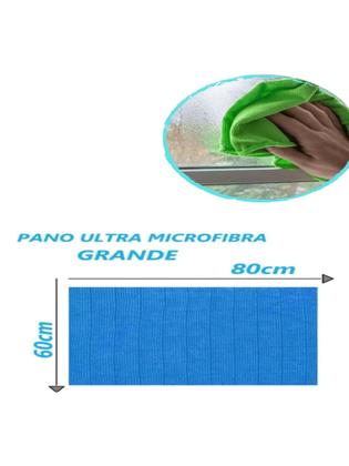 Imagem de Kit 5 Panos Magico De Chao Limpeza Microfibra Grande 60x80