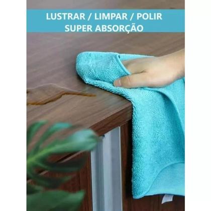 Imagem de Kit 5 Panos Magico De Chao Limpeza Microfibra Grande 60x80