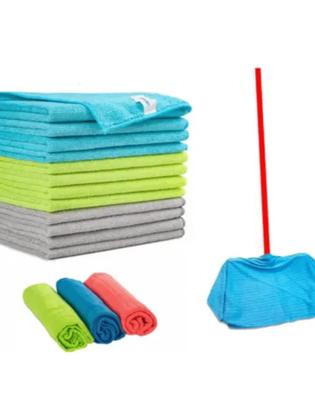 Imagem de Kit 5 Panos Magico De Chao Limpeza Microfibra Grande 60x80