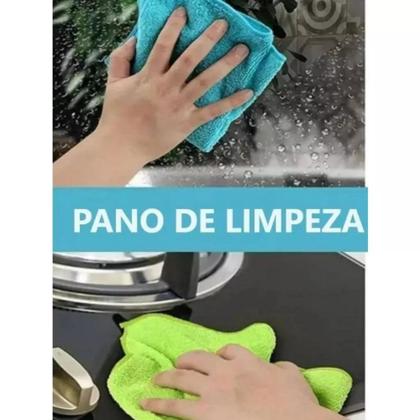 Imagem de Kit 5 Panos Magico De Chao Limpeza Microfibra Grande 60x80