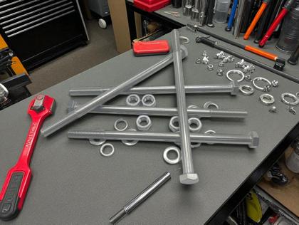 Imagem de Kit 5 parafusos meia rosca parcial sextavado inox m10*150mm
