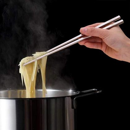 Imagem de Kit 5 Pares Hashi de Inox 23cm Comida Japonesa