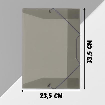 Imagem de Kit 5 pastas aba oficio com elastico dac fume